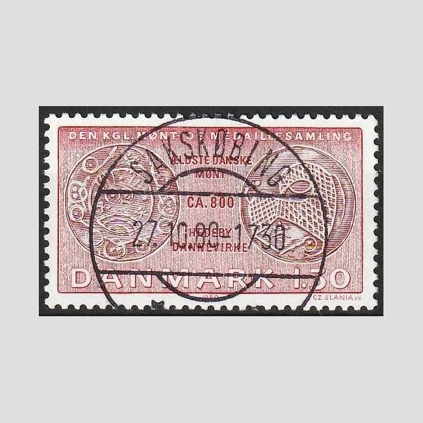 FRIMRKER DANMARK | 1980 - AFA 708 - Gamle danske mnter - 1,30 Kr. rd/rdbrun - Lux Stemplet Sakskbing