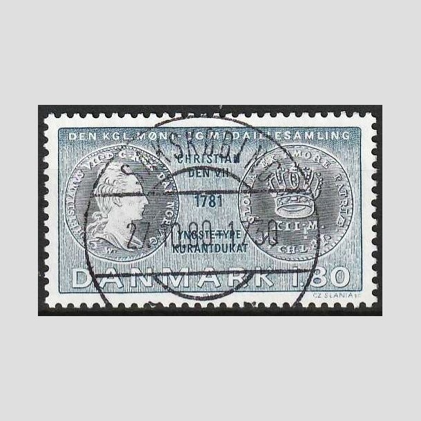 FRIMRKER DANMARK | 1980 - AFA 710 - Gamle danske mnter - 1,80 Kr. bl/blgrn - Lux Stemplet Sakskbing