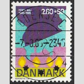 FRIMRKER DANMARK | 1985 - AFA 831 - 40-ret for befrielsen - 2,80 + 50 re Kr. - Lux Stemplet 