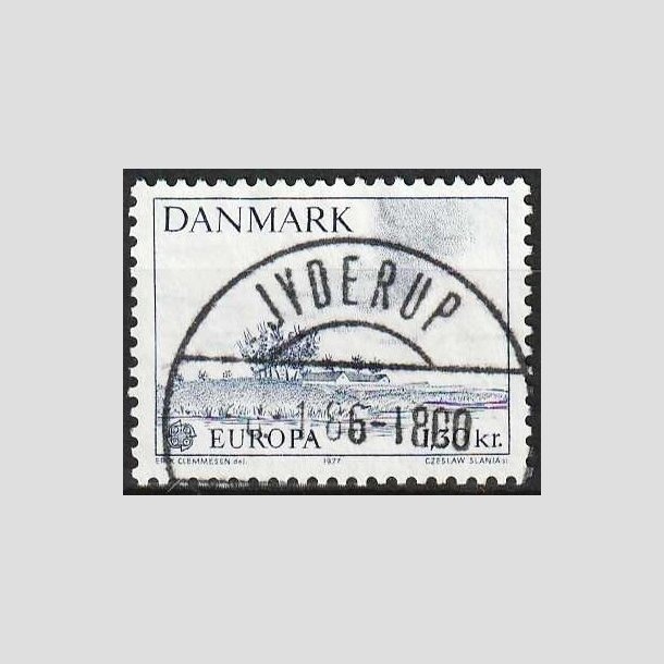 FRIMRKER DANMARK | 1977 - AFA 636 - Europamrke 1,30 Kr. bl - Lux Stemplet Jyderup