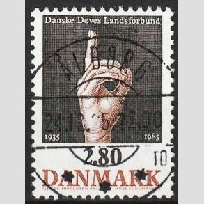 FRIMRKER DANMARK | 1985 - AFA 844 - Dves Landsforbund 50 r - 2,80 Kr. flerfarvet - Lux Stemplet lborg