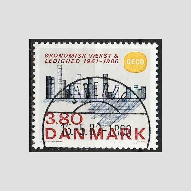 FRIMRKER DANMARK | 1986 - AFA 875 - OEDC 25 r - 3,80 Kr. flerfarvet - Pragt Stemplet Jyderup