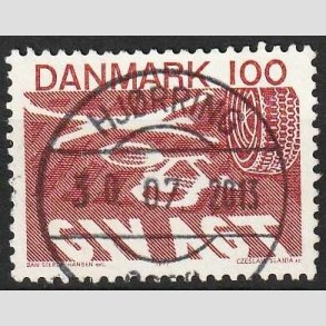 FRIMRKER DANMARK | 1977 - AFA 634 - Ny frdselslov - 100 re rdbrun - Pragt Stemplet Hjrring