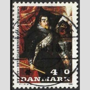 FRIMRKER DANMARK | 1988 - AFA 904 - Christian d. IV - 4,10 Kr. flerfarvet - Lux Stemplet 