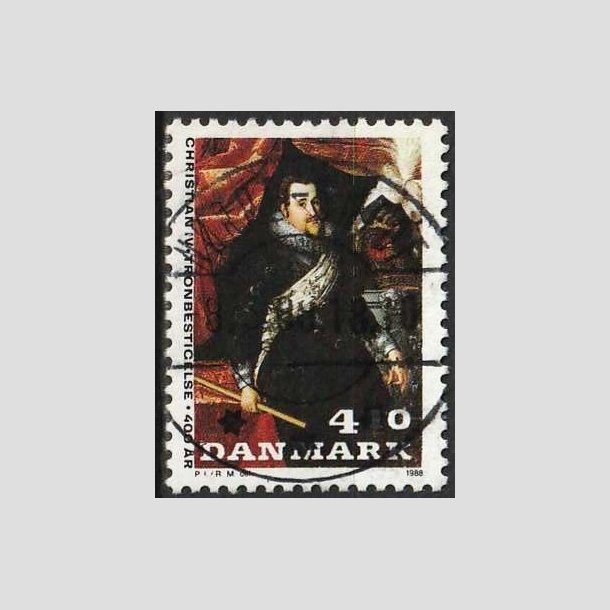 FRIMRKER DANMARK | 1988 - AFA 904 - Christian d. IV - 4,10 Kr. flerfarvet - Lux Stemplet 