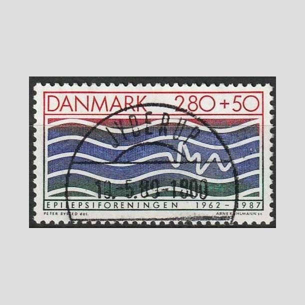 FRIMRKER DANMARK | 1987 - AFA 890 - Dansk Epilepsiforening 25 r. - 2,80 Kr. + 50 re brunrd/bl/grn - Pragt Stemplet Jyderup