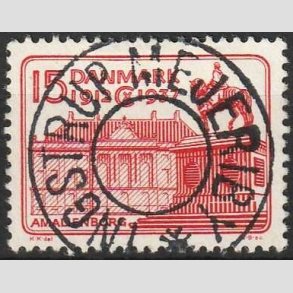 FRIMRKER DANMARK | 1937 - AFA 241 - Chr. X 25 re jubilum 15 re rd - Lux Stemplet