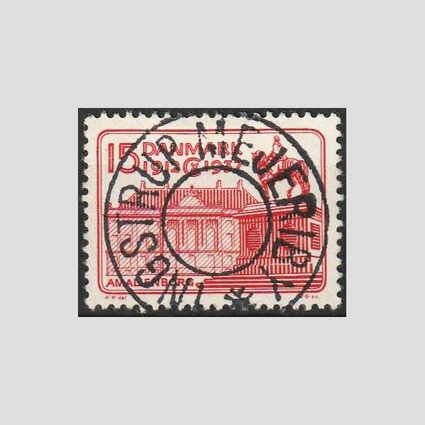 FRIMRKER DANMARK | 1937 - AFA 241 - Chr. X 25 re jubilum 15 re rd - Lux Stemplet