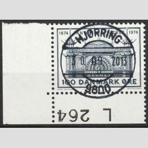 FRIMRKER DANMARK | 1974 - AFA 565 - Pantomimeteateret 100 r - 100 re bl - Pragt Stemplet Hjrring