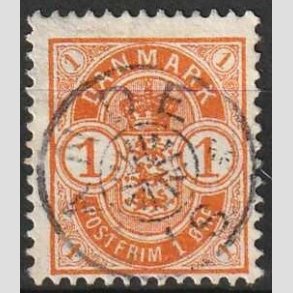 FRIM�RKER DANMARK | 1901-02 - AFA 37 - 1 �re orange - Lux Stemplet