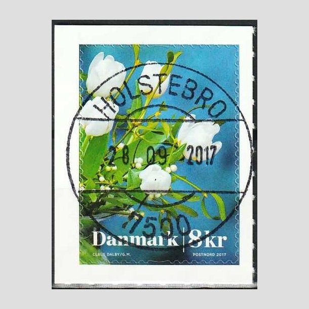 FRIMRKER DANMARK | 2017 - AFA 1916 - Vinterblomster - 8,00 Kr. flerfarvet - Lux Stemplet Holstebro