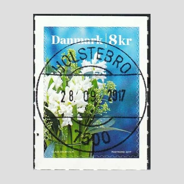 FRIMRKER DANMARK | 2017 - AFA 1917 - Vinterblomster - 8,00 Kr. flerfarvet - Lux Stemplet Holstebro