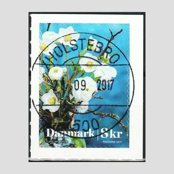 FRIMRKER DANMARK | 2017 - AFA 1920 - Vinterblomster - 8,00 Kr. flerfarvet - Lux Stemplet Holstebro