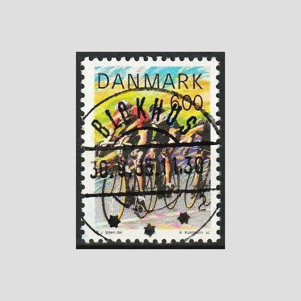 FRIMRKER DANMARK | 1985 - AFA 838 - Sport - 6,00 Kr. flerfarvet - Lux Stemplet Blokhus