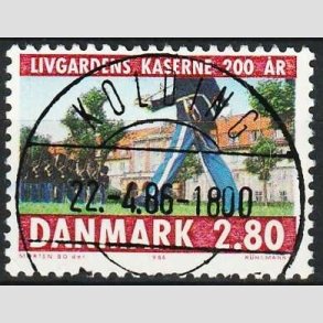 FRIMRKER DANMARK | 1986 - AFA 854 - Livgardens kaserne 200 r - 2,80 Kr. flerfarvet - Lux Stemplet Kolding