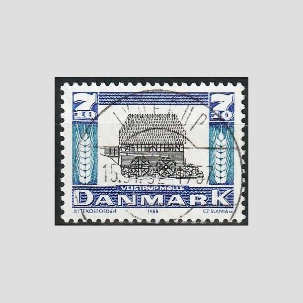 FRIMRKER DANMARK | 1988 - AFA 920 - Gamle mller - 7,10 Kr. mrkbl/bl/sort - Pragt Stemplet Jyderup
