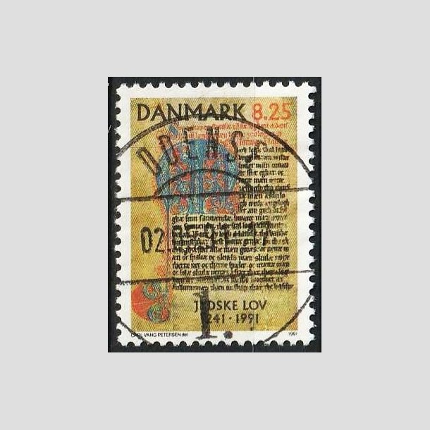 FRIMRKER DANMARK | 1991 - AFA 991 - Jyske Lov 750 r. - 8,25 Kr. flerfarvet - Lux Stemplet