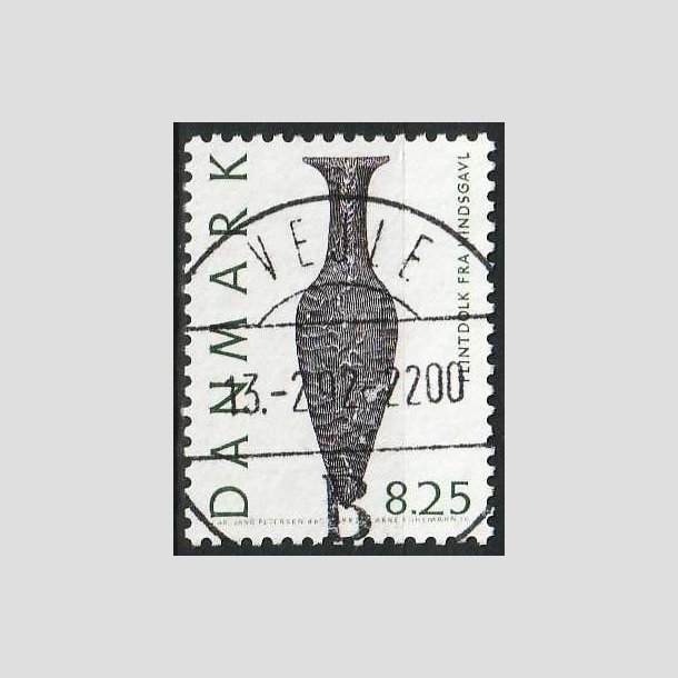 FRIMRKER DANMARK | 1992 - AFA 1010 - Nationalmuseets samlinger - 8,25 Kr. grn/sort - Lux Stemplet Vejle