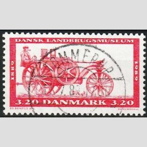 FRIM�RKER DANMARK | 1989 - AFA 942 - Dansk Landbrugsmuseum 100 �r - 3,20 Kr. r�dbrun - Pragt Stemplet