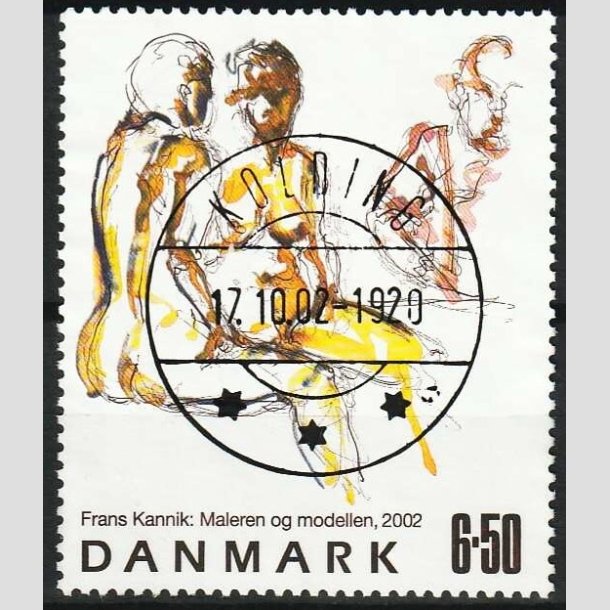 FRIMRKER DANMARK | 2002 - AFA 1331 - Frank Kannik - 6,50 Kr. flerfarvet - Lux Stemplet Kolding (Pragtmrke)