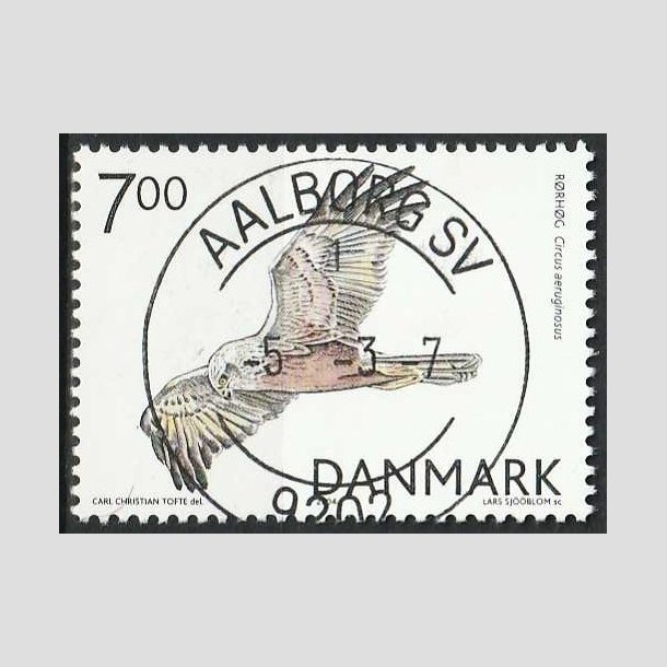 FRIMRKER DANMARK | 2004 - AFA 1412 - Rovfugle i Danmark - 7,00 Kr. Rrhg - Pragt Stemplet 