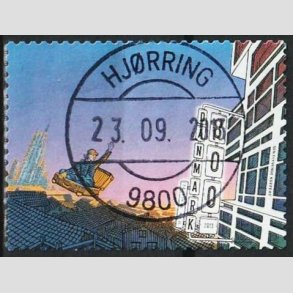 FRIMRKER DANMARK | 2013 - AFA 1752 - H.C. Andersen - 8,00 Kr. flerfarvet - Pragt Stemplet Hjrring