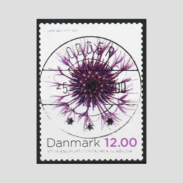 FRIMRKER DANMARK | 2012 - AFA 1716 - Efterrsblomster - 12,00 Kr. flerfarvet - Pragt Stemplet Odder