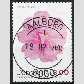 FRIMRKER DANMARK | 2012 - AFA 1715 - Efterrsblomster - 8,00 Kr. flerfarvet - Pragt Stemplet Aalborg