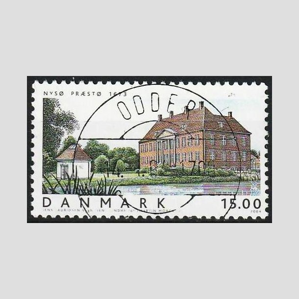 FRIMRKER DANMARK | 2004 - AFA 1382 - Danske boliger III. - 15,00 Kr. flerfarvet - Lux Stemplet Odder 