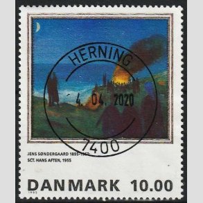FRIMRKER DANMARK | 1995 - AFA 1099 - Maleriserie 8. - 10,00 Kr. Jens Sndergaard - Pragt Stemplet Herning