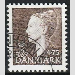 FRIMRKER DANMARK | 1997 - AFA 1153 - Dronning Margrethe - 4,75 Kr. brun - Hjrne stemplet 