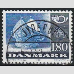 FRIMRKER DANMARK | 1980 - AFA 705 - Fllesnordisk udgave - 1.80 Kr.bl/grbl/sortbl - Pragt Stemplet Jyderup