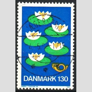 FRIMRKER DANMARK | 1977 - AFA 632 - Nordisk Rds 25. session - 130 re bl/grn/gul - Lux Stemplet Jgerspris