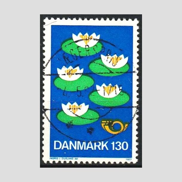 FRIMRKER DANMARK | 1977 - AFA 632 - Nordisk Rds 25. session - 130 re bl/grn/gul - Lux Stemplet Jgerspris