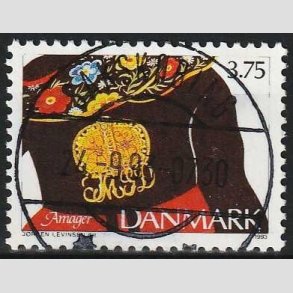 FRIMRKER DANMARK | 1993 - AFA 1054 - Almuesmykker - 3,75 Kr. flerfarvet - Lux Stemplet Sakskbing