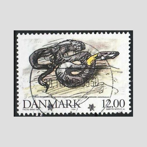 FRIMRKER DANMARK | 1994 - AFA 1080 - Truede danske dyr - 12,00 Kr. snog - Lux Stemplet Stvring