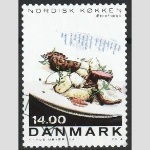 FRIM�RKER DANMARK | 2013 - AFA 1765 - Nordisk k�kken - 14,00 Kr. flerfarvet - Hj�rne Stemplet
