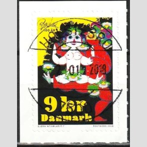 FRIM�RKER DANMARK | 2018 - AFA 1922 - Bj�rn Wiinblad - 9,00 kr. flerfarvet - Pragt Stemplet Holstebro