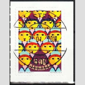 FRIM�RKER DANMARK | 2018 - AFA 1926 - Bj�rn Wiinblad - 9,00 kr. flerfarvet - Pragt Stemplet Holstebro