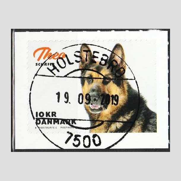 FRIMRKER DANMARK | 2019 - AFA 1977 - Min hund. - 10,00 kr. flerfarvet - Pragt Stemplet 