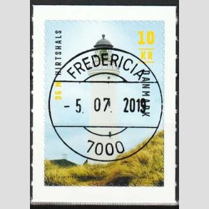 FRIM�RKER DANMARK | 2019 - AFA 1967 - Fyrt�rne - 10,00 Kr. flerfarvet p� klip - Pragt Stemplet