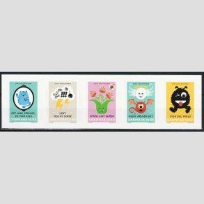 FRIMRKER DANMARK | 2020 - AFA 2011-15 - Skriv med omtanke. - i komplet 5-stribe - Postfrisk