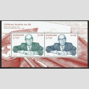 FRIMRKER DANMARK | 2021 - AFA 2042 - Mestergravr Cz. Slanias - 66,00 kr. flerfarvet Miniark - Postfrisk