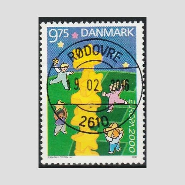 FRIMRKER DANMARK | 2000 - AFA 1256 - Europamrke - 9,75 Kr. flerfarvet - Pragt Stemplet