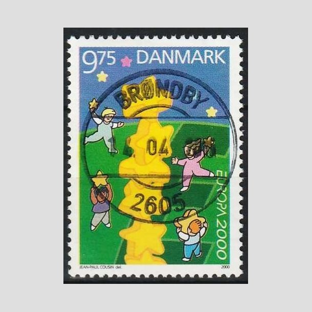 FRIMRKER DANMARK | 2000 - AFA 1256 - Europamrke - 9,75 Kr. flerfarvet - Pragt Stemplet