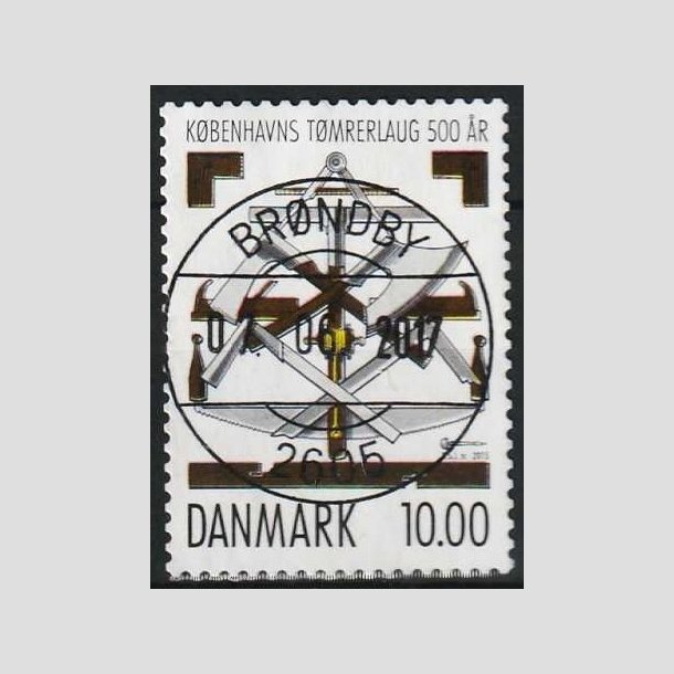 FRIMRKER DANMARK | 2015 - AFA 1834 - Kbenhavns Tmrelaug 500 r - 10,00 Kr. flerfarvet - Lux Stemplet