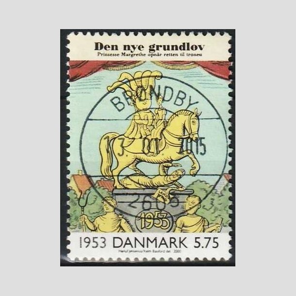 FRIMRKER DANMARK | 2000 - AFA 1258 - 1900 tallet serie 3 - 5,75 Kr. flerfarvet - Pragt Stemplet