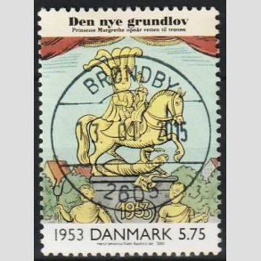 FRIMRKER DANMARK | 2000 - AFA 1258 - 1900 tallet serie 3 - 5,75 Kr. flerfarvet - Pragt Stemplet