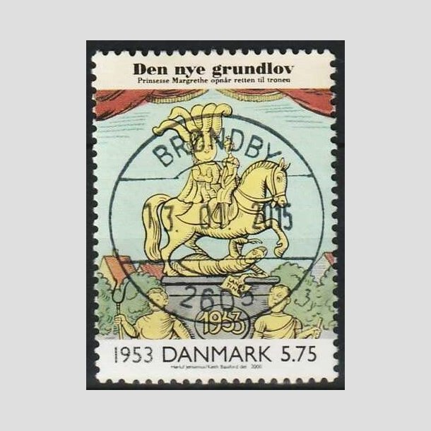 FRIMRKER DANMARK | 2000 - AFA 1258 - 1900 tallet serie 3 - 5,75 Kr. flerfarvet - Pragt Stemplet