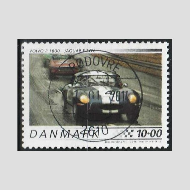 FRIMRKER DANMARK | 2006 - AFA 1472 - Klassiske racerbiler - 10,00 Kr. Jaguar E - Pragt Stemplet